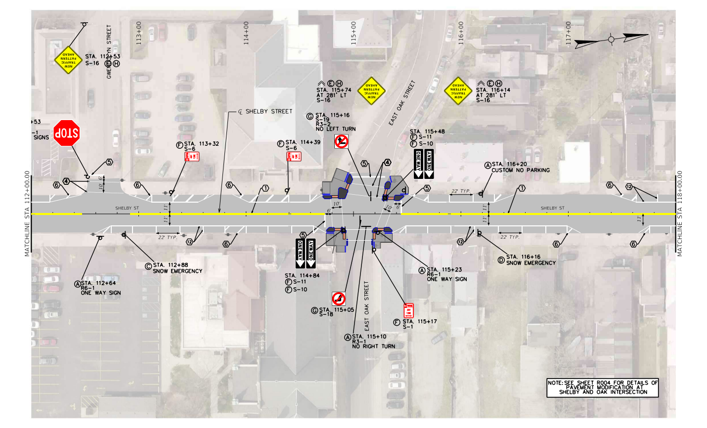 Shelby Street plan (partial)